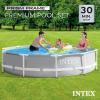 image:imageIntex 10 Foot Round Pool Cover and Filter Cartridge with Instructional Digital Video Disc for Setup and Liner for Outdoor Use Blue