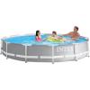 image:imageIntex 26710EH 12ft x 30in Prism Frame Outdoor Above Ground Round Swimming Pool amp Robot Vacuum Cleaner Fits up to 6 People Filter Pump Not Included
