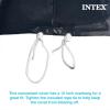 image:imageIntex 28026E UV Resistant Deluxe Debris Pool Cover for 13Foot Intex Easy Set Above Ground Swimming Pool Vinyl Round Cover with Drain Holes and Nylon TieDown Ropes Blue