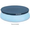 image:imageIntex 28026E UV Resistant Deluxe Debris Pool Cover for 13Foot Intex Easy Set Above Ground Swimming Pool Vinyl Round Cover with Drain Holes and Nylon TieDown Ropes Blue