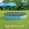 image:imageIntex 28026E UV Resistant Deluxe Debris Pool Cover for 13Foot Intex Easy Set Above Ground Swimming Pool Vinyl Round Cover with Drain Holes and Nylon TieDown Ropes Blue