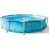 image:imageIntex 28207EH 10 Feet x 30 Inch Metal Frame Outdoor Backyard Above Ground Circular Beachside Swimming Pool with Filter Pump and Protective Canopy