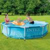 image:imageIntex 28207EH 10 Feet x 30 Inch Metal Frame Outdoor Backyard Above Ground Circular Beachside Swimming Pool with Filter Pump and Protective Canopy