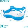 image:imageIntex 56475EP Swim Center Family Lounge Inflatable Pool 90 X 90 X 26 for Ages 3