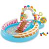 image:imageIntex 57183EP 101 Inch Swim Center Shootin Hoops Inflatable Family Swimming Pool BlueMulticolor