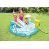 image:imageIntex 57183EP 101 Inch Swim Center Shootin Hoops Inflatable Family Swimming Pool BlueMulticolor