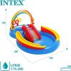 image:imageIntex 57183EP 101 Inch Swim Center Shootin Hoops Inflatable Family Swimming Pool BlueMulticolor