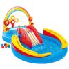 image:imageIntex 57183EP 101 Inch Swim Center Shootin Hoops Inflatable Family Swimming Pool BlueMulticolor