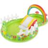 image:imageIntex 57183EP 101 Inch Swim Center Shootin Hoops Inflatable Family Swimming Pool BlueMulticolor