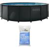 image:imageINTEX Above Ground Swimming Pool Set Ultra XTR 26 x 52 Round Frame Bundled with 2 Pack OptiFlow Premium Pure Silica Filter Pool Sand 50 lb Bag18 x 52