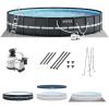 image:imageINTEX Ultra XTR Deluxe Round Above Ground Swimming Pool Set 18ft x 52in  Includes Krystal Clear Cartridge Filter Pump  Easy to AssemblePool with Pump