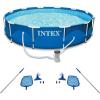 image:imageIntex Metal Frame Swimming Pool with Filter Pump and Pool Cleaning Kit 2 Pack