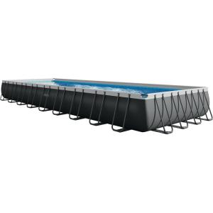 image:imageINTEX 26357MZ 20ft x 10ft x 52in Ultra XTR Deluxe Rectangular Above Ground Swimming Pool Set Includes 1500 GPH Sand Filter Pump SuperTough Puncture Resistant Rust Resistant Easy to Assemble36 x 18 x 52