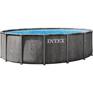 image:imageINTEX 26741EP Prism Frame Above Ground Swimming Pool Set 15ft x 48in  Includes 1000 GPH Cartridge Filter Pump  Removable Ladder  Pool Cover  Ground Cloth15 x 48