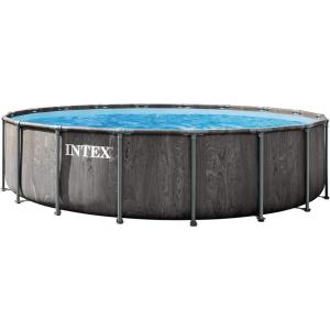 image:imageINTEX 26741EP Prism Frame Above Ground Swimming Pool Set 15ft x 48in  Includes 1000 GPH Cartridge Filter Pump  Removable Ladder  Pool Cover  Ground Cloth18 x 48
