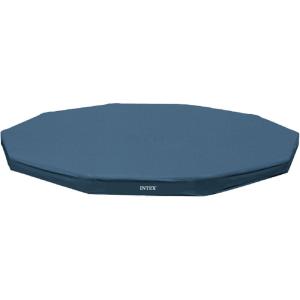 image:imageINTEX 28091E 24ft X 8in Round AllSeason Deluxe Pool Cover for 24ft Round Frame Above Ground Pools with Secure RopeTie and PreDrilled Drain Holes1 Round