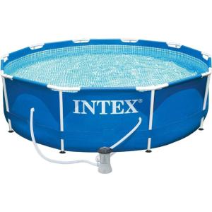image:imageIntex 10 ft x 30 in Metal Frame Above Ground Swimming Pool Set with Filter Pump 28201EHWMT