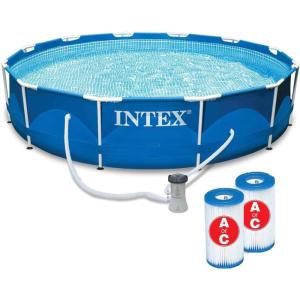 image:imageIntex 12 x 30 Metal Frame Pool with Filter amp Type A or C Filter Cartridges