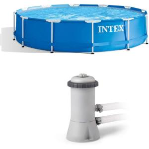 image:imageIntex 12Ft x 30In Swimming Pool 530 GPH Pool Cartridge Filter Pump