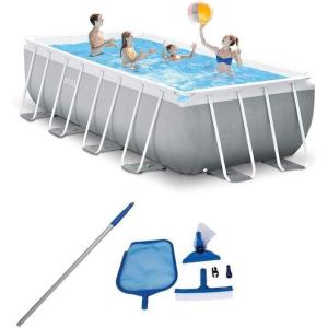 image:imageIntex 16ft x 35ft Above Ground Rectangular Frame Swimming Pool Set amp Skimmer