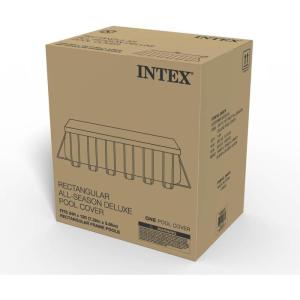 image:imageIntex 24FT X 12FT Rectangular AllSeason Deluxe Winter Pool Cover for Above Ground Pools