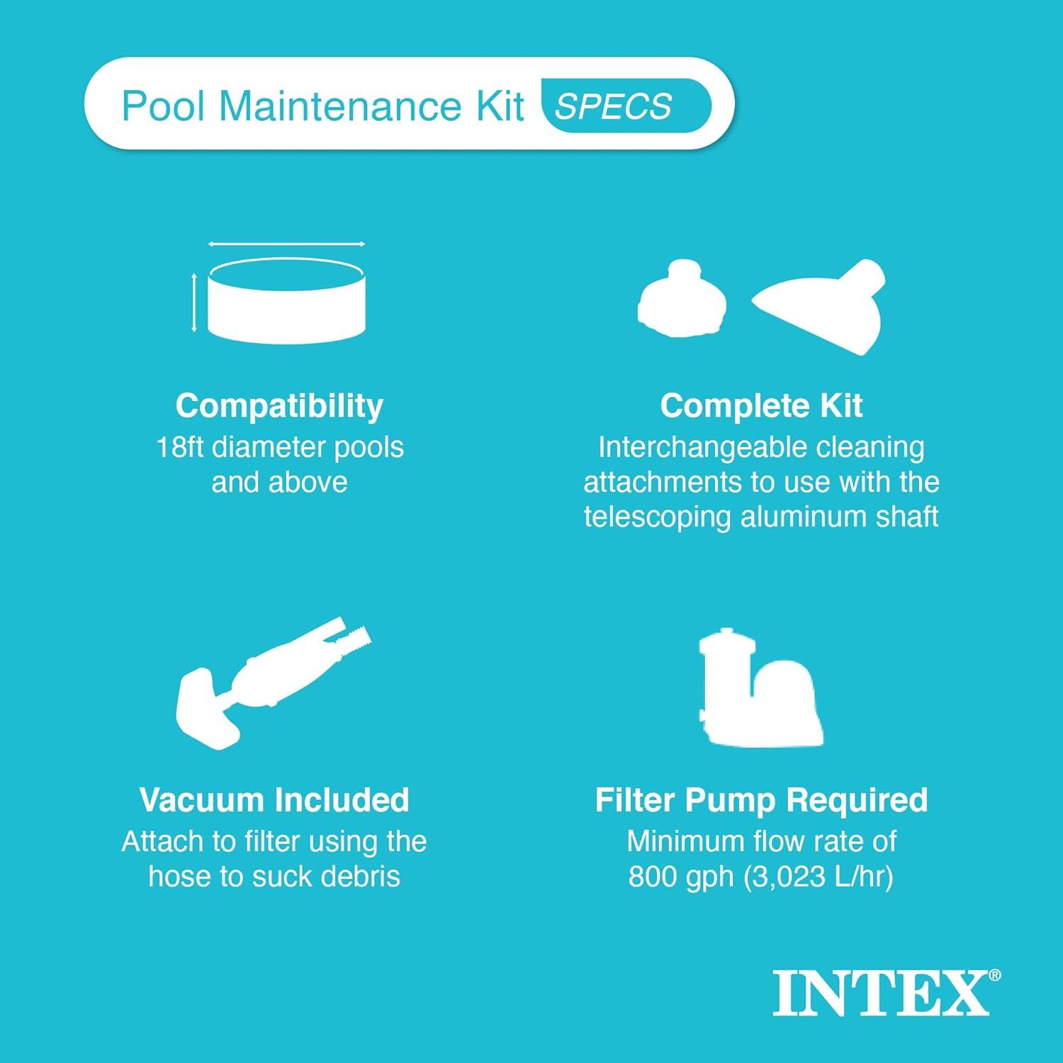 image:imageINTEX SX3000 Krystal Clear Sand Filter Pump for Above Ground Pools 3000 GPH Pump Flow Rate  Easy Installation  Deluxe Pool Maintenance Kit Included