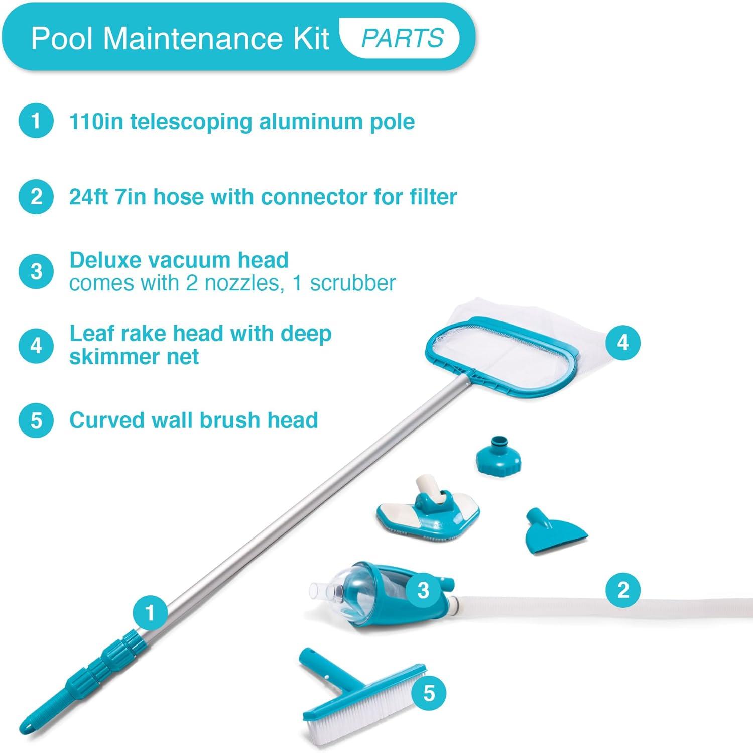 image:imageINTEX SX3000 Krystal Clear Sand Filter Pump for Above Ground Pools 3000 GPH Pump Flow Rate  Easy Installation  Deluxe Pool Maintenance Kit Included