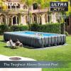 image:imageINTEX 26373EH Ultra XTR 32ft x 16ft x 52in Above Ground Swimming Pool Set with Sand Filter Pump and Deluxe Maintenance Cleaning Kit