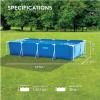 image:imageINTEX 28279EH Rectangular Frame Above Ground Swimming Pool Set 14ft x 33in  Includes 530 GPH Cartridge Filter Pump  SuperTough Puncture Resistant  Rust Resistant  1883 Gallon CapacityWith Filter Pump