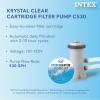 image:imageINTEX 28279EH Rectangular Frame Above Ground Swimming Pool Set 14ft x 33in  Includes 530 GPH Cartridge Filter Pump  SuperTough Puncture Resistant  Rust Resistant  1883 Gallon CapacityWith Filter Pump