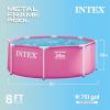 image:imageINTEX 28290EP 8Ft X 30In Pink Metal Frame Above Ground Swimming Pool8 x 30
