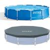 image:imageIntex 12 Foot by 30 Inches Above Ground Pool and Intex 12 Foot Round Pool Cover Material PVC with Capacity of 6 Person Gray