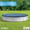 image:imageIntex 12 x 30 Round Metal Frame Outdoor Above Ground Swimming Pool Set with Filter Pump Cartridges 42 Inch Steel Pool Ladder and Secure Cover