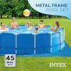 image:imageIntex 15ft x 48in Above Ground Frame Swimming Pool Set with 120V 1000 GPH Pump Filter Pump Cartridges Ground Cloth and Debris Cover