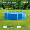 image:imageIntex 15ft x 48in Above Ground Frame Swimming Pool Set with 120V 1000 GPH Pump Filter Pump Cartridges Ground Cloth and Debris Cover