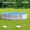 image:imageIntex 20ft x 52in Outdoor Prism Frame Above Ground Swimming Pool Set with Cartridge Filter Pump 2 Lounger Float Chairs and Inflatable Cooler with Lid