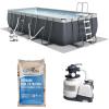 image:imageIntex 26355EH Ultra XTR 18ft x 9ft x 52in Above Ground Swimming Pool Set with Sand Filter Pump and OptiFlow 50lb Premium Filter Sand24 x 12 x 52