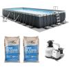 image:imageIntex 26355EH Ultra XTR 18ft x 9ft x 52in Above Ground Swimming Pool Set with Sand Filter Pump and OptiFlow 50lb Premium Filter Sand32 x 16 x 52
