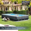 image:imageIntex 26355EH Ultra XTR 18ft x 9ft x 52in Above Ground Swimming Pool Set with Sand Filter Pump and OptiFlow 50lb Premium Filter Sand32 x 16 x 52