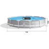 image:imageIntex 26710EH Prism 12ft x 30in Metal Frame Outdoor Above Ground Round Swimming Pool with Protective Canopy Filter Pump Not Included