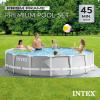 image:imageIntex 26723EH 15 Feet by 42 Inches Prism Frame Above Ground Swimming Pool Set with Debris Cover Ladder and 120 Volt 1000 GPH Cartridge Filter Pump