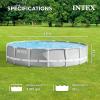 image:imageIntex 26723EH 15ft x 42in Prism Frame Above Ground Swimming Pool Set with Filter Ladder Cover Ground Cloth and Robot Vacuum Cleaner