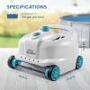 image:imageIntex 26723EH 15ft x 42in Prism Frame Above Ground Swimming Pool Set with Filter Ladder Cover Ground Cloth and Robot Vacuum Cleaner