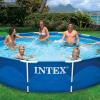 image:imageIntex 28211EH 12Foot x 30inch Metal Frame Round 6 Person Outdoor Above Ground Swimming Pool with Filter Pump Filter Cartridge amp Protective Canopy