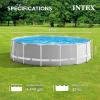 image:imageIntex Prism Frame 15 x 48 Above Ground Swimming Pool Set with Filter Pump Ladder Pool Cover and Maintenance Pool Cleaning Kit with Vacuum Skimmer