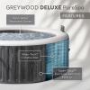 image:imageIntex Rechargeable Handheld Above Ground Pool Vacuum Cleaner with 2 Brush Heads and PureSpa Plus 4 Person Bubble Massage Inflatable Hot Tub Greywood