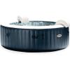 image:imageIntex Rechargeable Handheld Above Ground Pool Vacuum Cleaner with Brush Heads and PureSpa 6 Person Bubble Massage Inflatable Hot Tub Spa Cobalt Blue