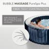 image:imageIntex Rechargeable Handheld Above Ground Pool Vacuum Cleaner with Brush Heads and PureSpa 6 Person Bubble Massage Inflatable Hot Tub Spa Cobalt Blue