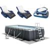image:imageINTEX 26355EH Ultra XTR 18ft x 9ft x 52in Above Ground Swimming Pool Set with Sand Filter Pump Inflatable Lounge Pool Recliners 4Pack and Inflatable Beverage Cooler 2Pack