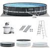 image:imageINTEX Ultra XTR 22 ft x 48 in Above Ground Pool Set Round Swimming Pool with Steel Frame 2100 GPH Sand Filter Pump Ladder Cover amp Ground ClothOriginal Packaging
